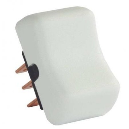 JR PRODUCTS DPDT ON/OFF/ON MOMENTARY SWITCH, WHITE 13005